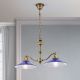 Iluminat interior - Lustra realizata manual design rustic ARTDESIGN, patina/ albastru-cobalt
