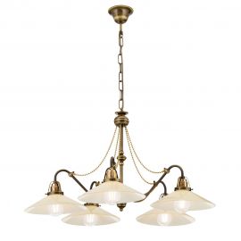Candelabre, Lustre - Lustra realizata manual design rustic ARTDESIGN 5L, patina/ champagne
