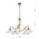 Candelabre, Lustre - Lustra realizata manual design rustic ARTDESIGN 5L, patina/ champagne