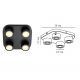 Plafoniere - Plafoniera LED cu 4 spoturi, design modern, 3-Step MOODMAKER, Clyde 4 negru