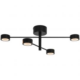 Lustre aplicate - Lustra LED cu 4 spoturi, design modern, 3-Step MOODMAKER, Clyde 4 negru
