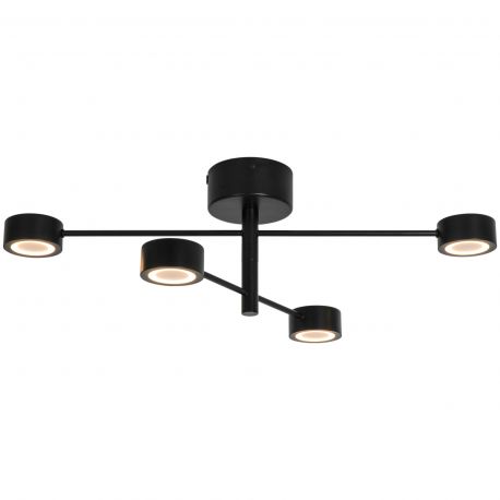Lustre aplicate - Lustra LED cu 4 spoturi, design modern, 3-Step MOODMAKER, Clyde 4 negru