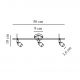 Plafoniere cu spoturi, Spoturi aplicate - Lustra design industrial cu 3 spoturi GU10 Avenue 3