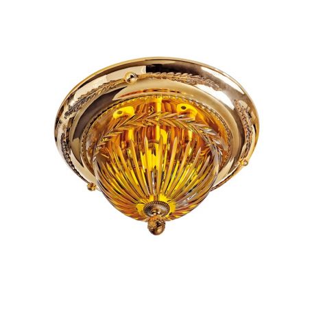 Plafoniere - Plafoniera clasica LUX realizata manual Amber 48cm