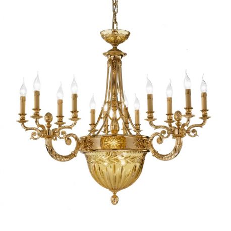 Candelabre, Lustre - Candelabru clasic LUX realizat manual Amber