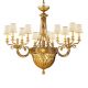 Corpuri de iluminat Lustre pentru casa scarii - Candelabru XL clasic LUX realizat manual Amber