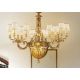 Corpuri de iluminat Lustre pentru casa scarii - Candelabru XL clasic LUX realizat manual Amber