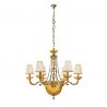 Candelabru cu 6 brate clasic LUX realizat manual Amber