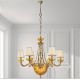 Candelabre, Lustre - Candelabru cu 6 brate clasic LUX realizat manual Amber