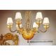 Candelabre, Lustre - Candelabru cu 6 brate clasic LUX realizat manual Amber