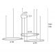Pendule, Lustre suspendate - Lustra LED cu 3 inele suspendate Cayenne 3