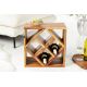 Masute Living - Raft pentru sticle vin/ Masuta laterala CUBUS 40cm sheesham