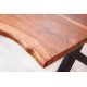 Mese dining - Masa design industrial Amazonas X 180cm natur Sheesham