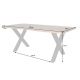 Mese dining - Masa design industrial Amazonas X 180cm natur Sheesham