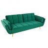 Canapea extensibila BOUTIQUE 215cm verde/ auriu