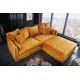 Canapele - Canapea confortabila Heaven 205cm, catifea galben mustar