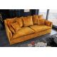 Canapele - Canapea confortabila Heaven 205cm, catifea galben mustar