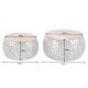 Masute Living - Set de 2 masute design unicat Stone Mosaic, argintiu