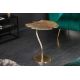 Masute Living - Masuta auxiliara cu aspect deosebit Ginkgo Leafs 53cm, auriu