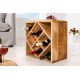 Masute Living - Raft pentru sticle vin/ Masuta laterala CUBUS 40cm mango