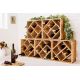 Masute Living - Raft pentru sticle vin/ Masuta laterala CUBUS 40cm mango