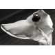 Masute Living - Masuta laterala design unic WILDLIFE WALFLOSSE 65cm argintiu