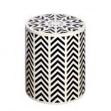 Masuta auxiliara design unicat Bone Inlay 45cm