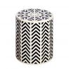 Masuta auxiliara design unicat Bone Inlay 45cm