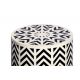 Masute Living - Masuta auxiliara design unicat Bone Inlay 45cm