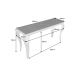 Console - Consola MODERN BAROCK 140cm crom/ negru