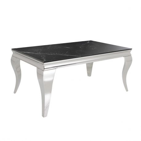 Masute Living - Masuta MODERN BAROCK 100cm crom/ negru