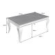Masute Living - Masuta MODERN BAROCK 100cm crom/ negru