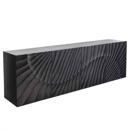 Comode - Comoda suspendata din lemn de mango Scorpion 180cm, negru