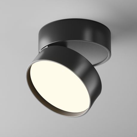 Plafoniere cu spoturi, Spoturi aplicate - Spot LED aplicat directionabil Onda negru 3000K