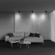 Plafoniere cu spoturi, Spoturi aplicate - Spot LED aplicat directionabil Onda negru 3000K