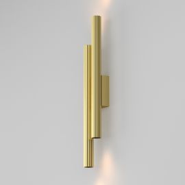 Aplice, corpuri de iluminat pentru pereti - Aplica LED ambientala stil minimalist Calipso 24W alama