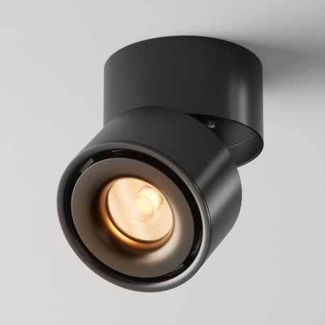 Plafoniere cu spoturi, Spoturi aplicate - Spot LED aplicat ajustabil Yin negru