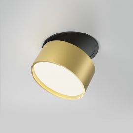 Iluminat pentru baie - Spot LED incastrabil ajustabil IP44 Onda negru/auriu
