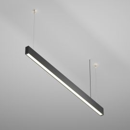 Pendule, Lustre suspendate - Lustra LED ajustabila design liniar tehnic BASIS negru