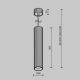 Pendule, Lustre suspendate - Pendul cu Spot GU10 stil minimalist Calipso negru
