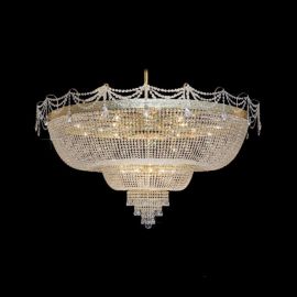 Plafoniera XXL Cristal Bohemia, F 2 floor, tube, diametru 160cm