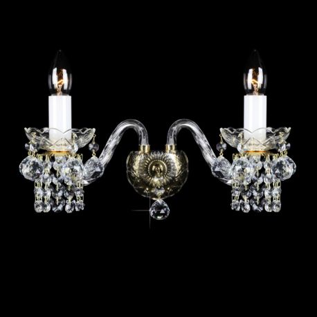 Aplice Cristal Bohemia - Aplica de perete 2 brate cristal Bohemia N21 007/02/4