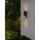 Aplice - Aplica de perete exterior IP44 Dion Double Black