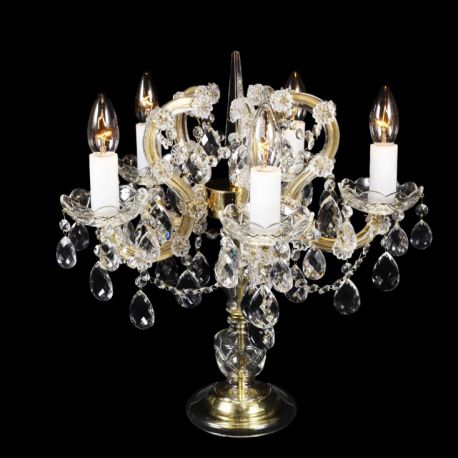 Veioze, Lampadare Cristal - Lampa de masa Maria Theresa, cristal Bohemia
