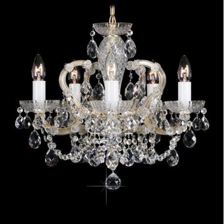 Lustre Cristal Bohemia - Lustra Maria Theresa cu 5 brate, cristal Bohemia L14 001/05/1