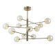 Candelabre, Lustre - Lustra cu 12 surse de lumina EQUINOXE SP12 antique brass/ faded amber