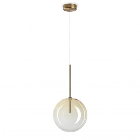 Pendule, Lustre suspendate - Pendul EQUINOXE SP1 D25 antique brass/ faded amber