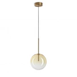Pendule, Lustre suspendate - Pendul EQUINOXE SP1 D20 antique brass/ faded amber