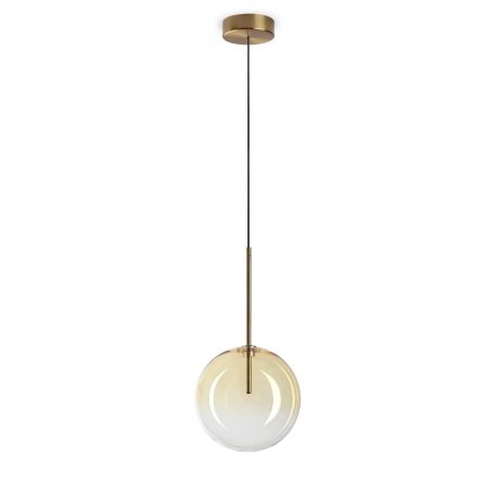 Pendule, Lustre suspendate - Pendul EQUINOXE SP1 D20 antique brass/ faded amber