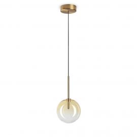 Pendule, Lustre suspendate - Pendul EQUINOXE SP1 D15 antique brass/ faded amber